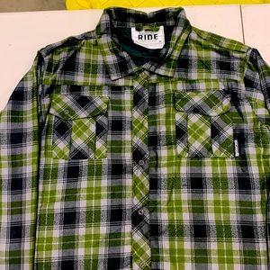 Lined snowboard flannel.